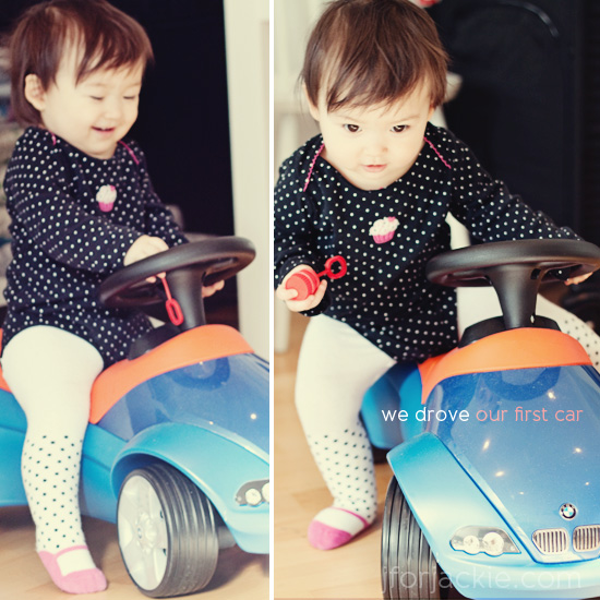 10 April 2013 - Juli Drove her first toy car