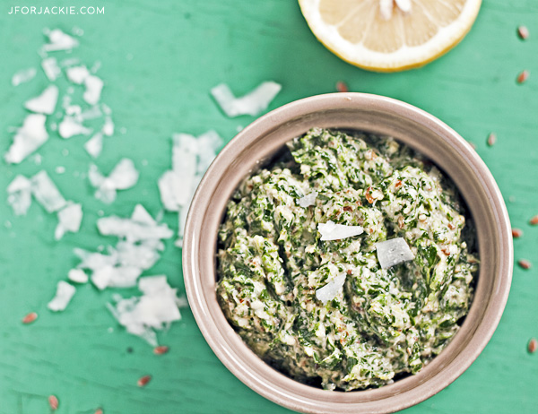 Spinach Pesto with Flaxseed & Walnuts